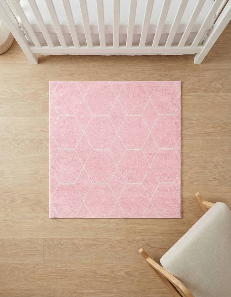 Detail image of 3' x 3' Lattice Frieze Square Rug