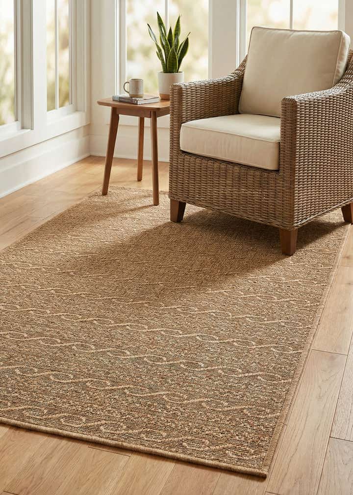 3' 3 x 5' Easy-Clean Modern Indoor / Outdoor Rug