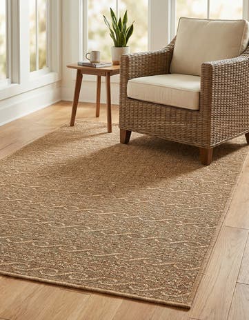 3' 3 x 5' Easy-Clean Modern Indoor / Outdoor Rug