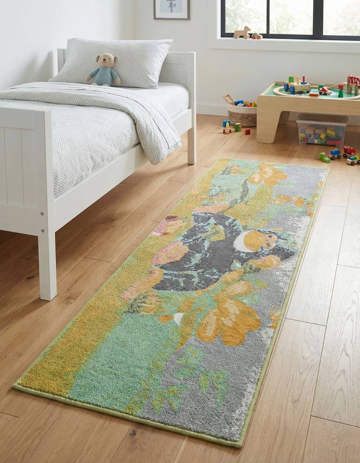 Detail image of 2' 2 x 6' 1 Gorilla Whimsy Kids Runner Rug