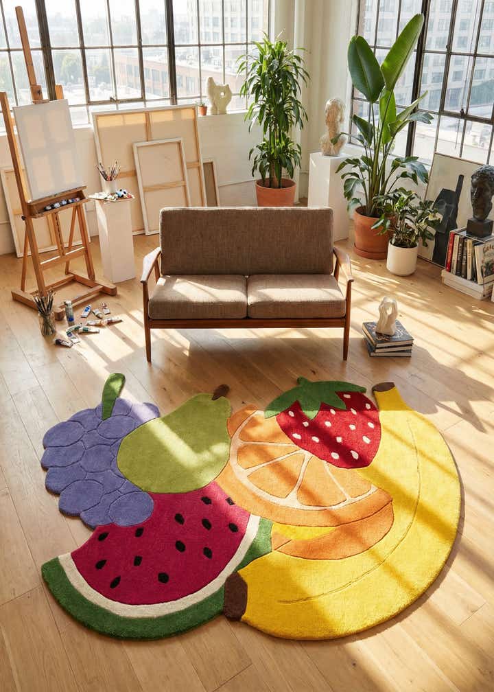5' 5 x 8' Happy Rugs Fruit Salad Wool