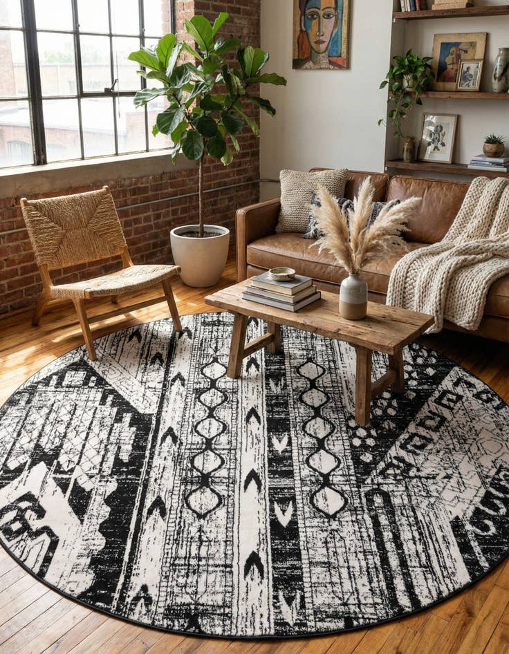 Detail image of 7' x 7' Oregon Round Rug