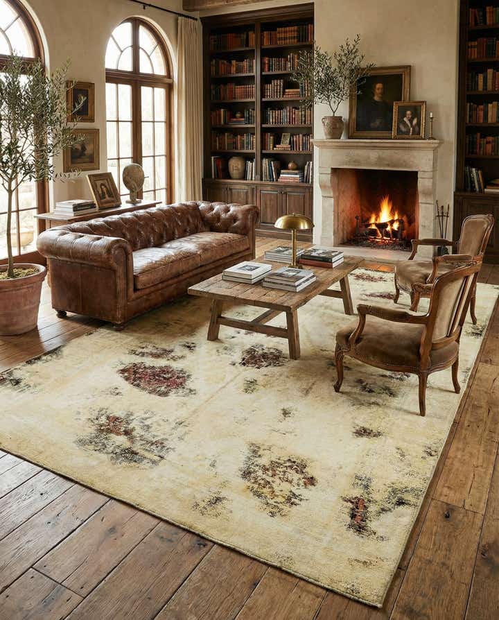 6' 9 x 9' 9 Hand Knotted Ultra Vintage Persian Wool Rug