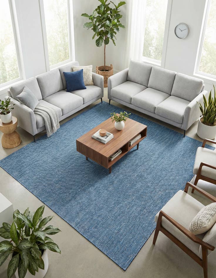 Detail image of 7' 10 x 7' 10 Washable Solid Indoor / Outdoor Square Rug