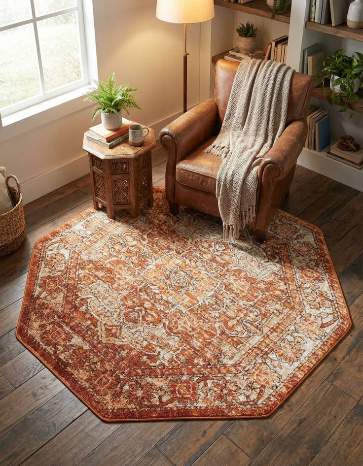 Detail image of 5' x 5' Isabella Octagon Rug