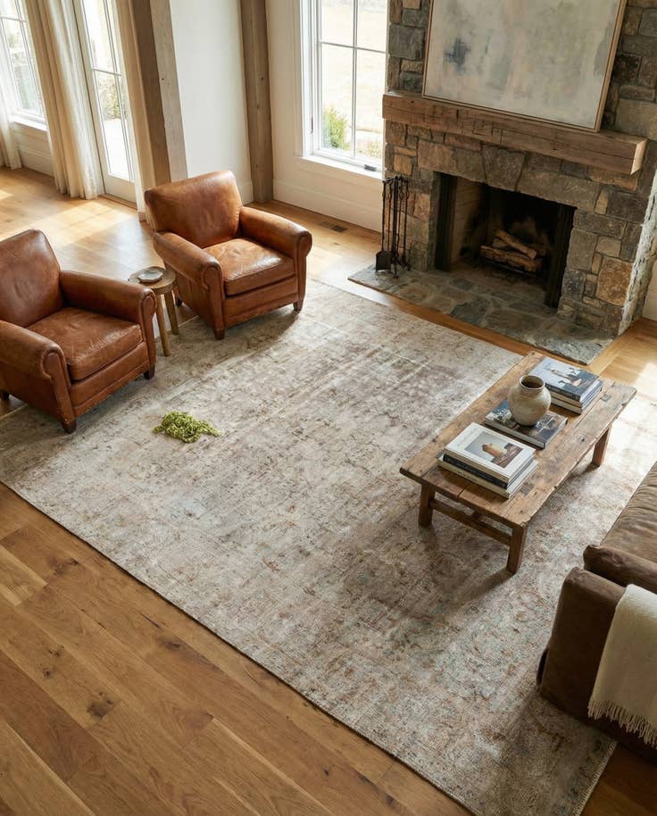 Detail image of 9' 4 x 12' 6 Hand Knotted Ultra Vintage Persian Wool Rug