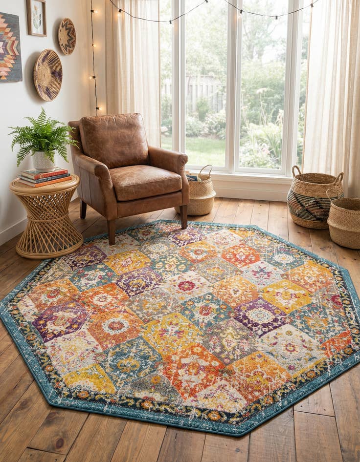 Detail image of 7' 10 x 7' 10 Madeline Octagon Rug