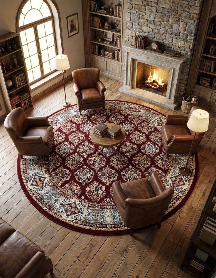 Detail image of 10' x 10' Nain Design Round Rug