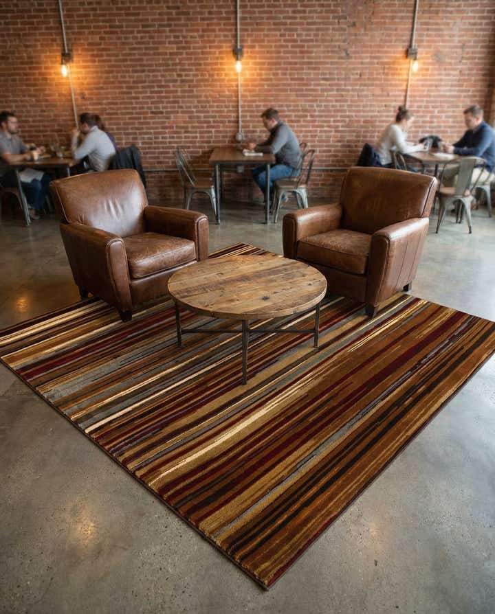 215cm x 215cm Coffee Shop Quadrat Teppich