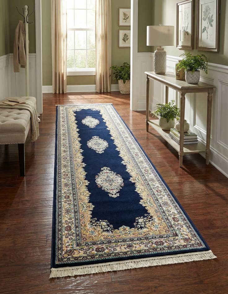 Detail image of 3' x 13' Nain Design Runner Rug