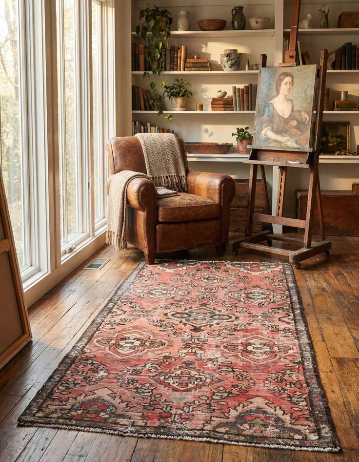 Detail image of 2' 9 x 5' 4 Hand Knotted Ultra Vintage Persian Wool Rug