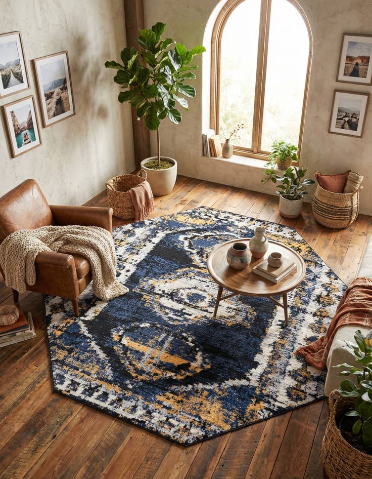 Detail image of 7' 10 x 7' 10 Tagine Octagon Rug