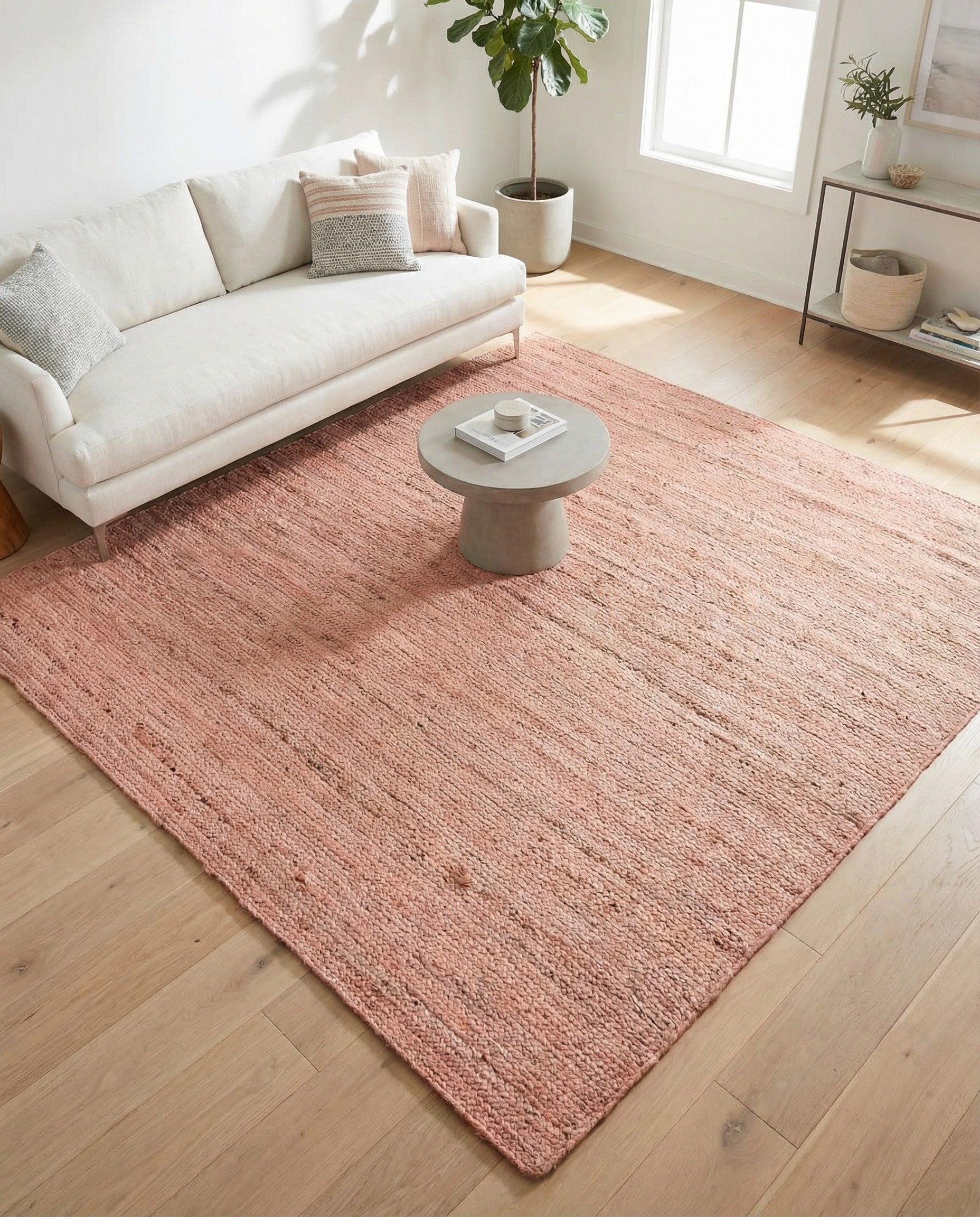 8' x 8' Handmade Braided Jute Square Rug