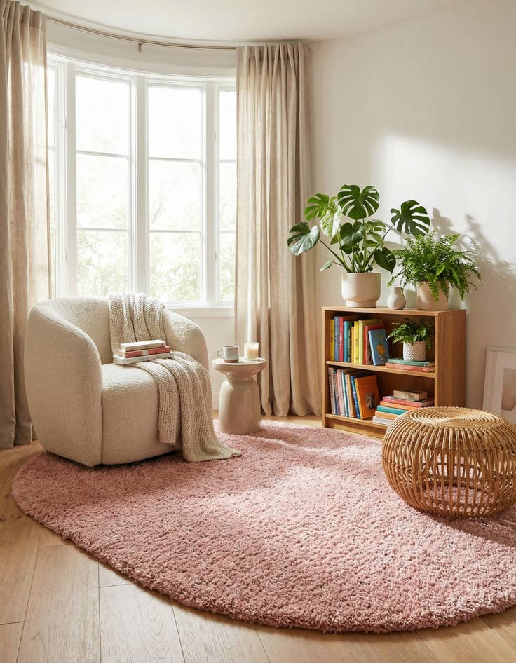 Detail image of 7' 7 x 10' Zermatt Shag Oval Rug