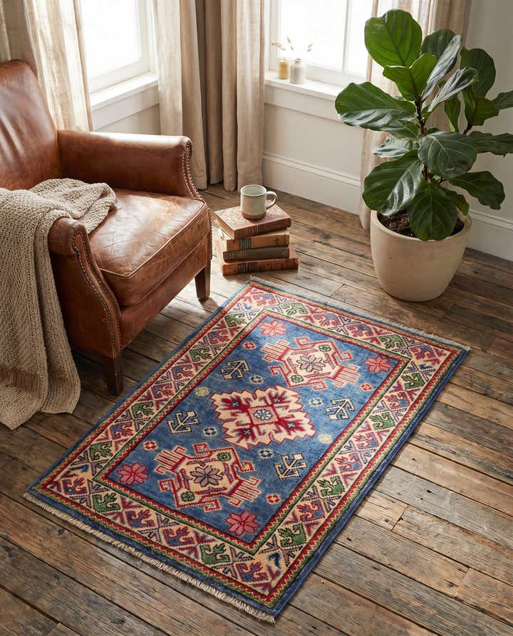 1' 11 x 2' 10 Hand Knotted Kazak Rug