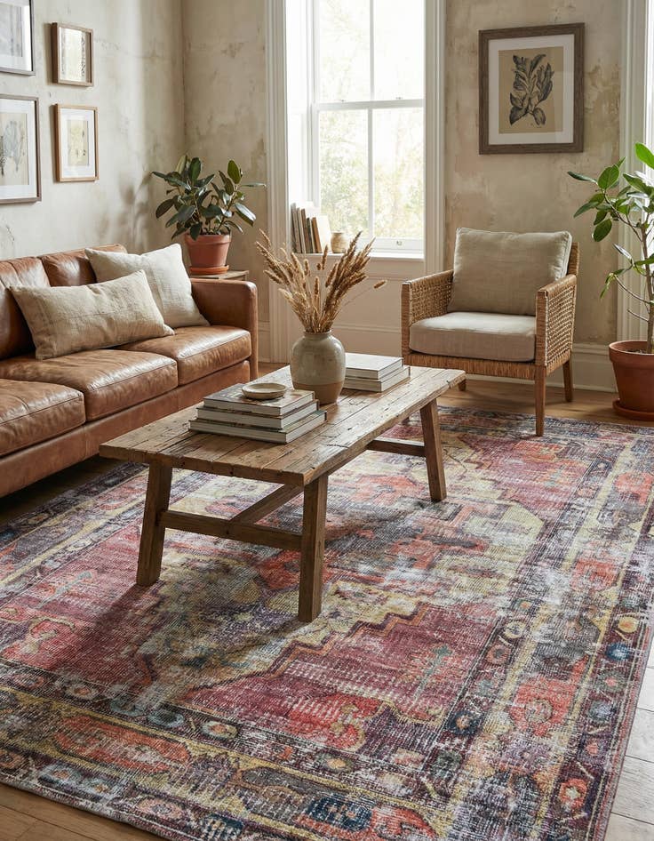 Detail image of 7' 3 x 10'  Washable Maahru Rug