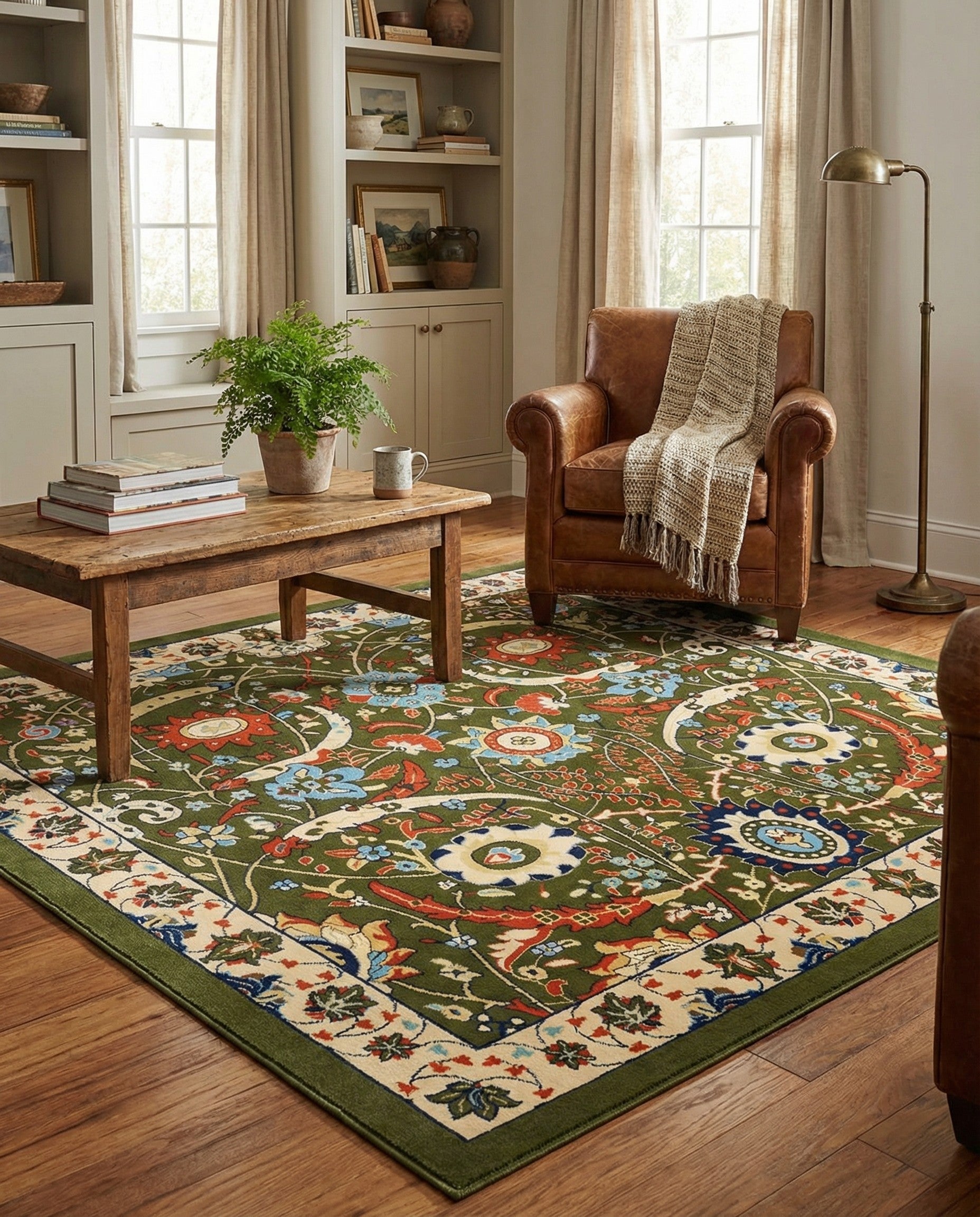 7' 10 x 7' 10 Isfahan Design Square Rug