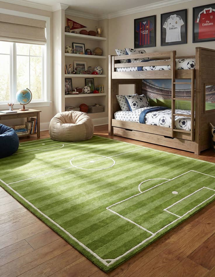 Detail image of 8' x 10' Playtime Kids Wool Freeform Rug