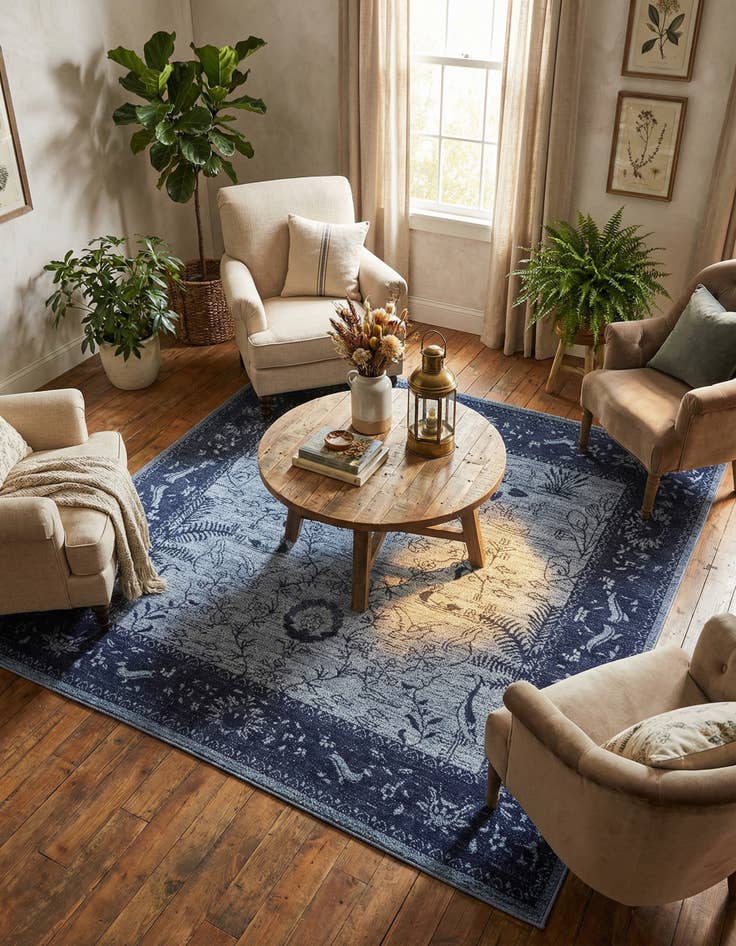 Detail image of 6' x 6' Miranda Square Rug