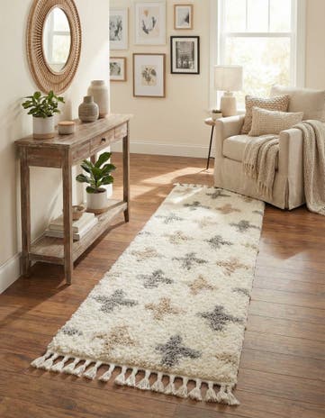 Ivory Lagom Shag Runner Rug