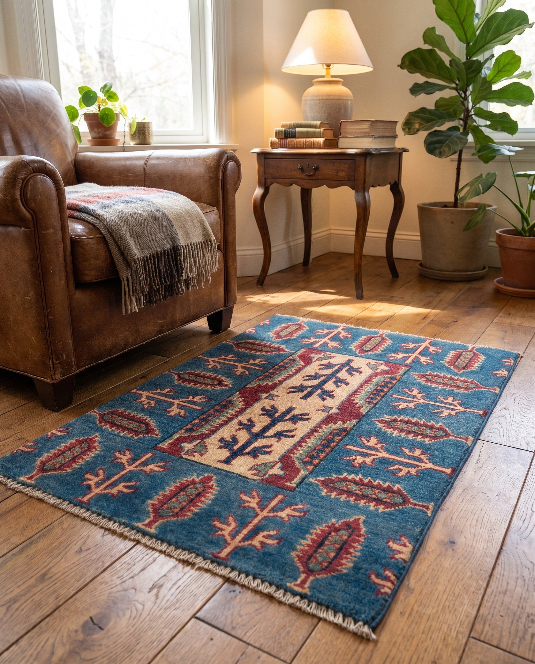 2' x 2' 11 Hand Knotted Kazak Rug