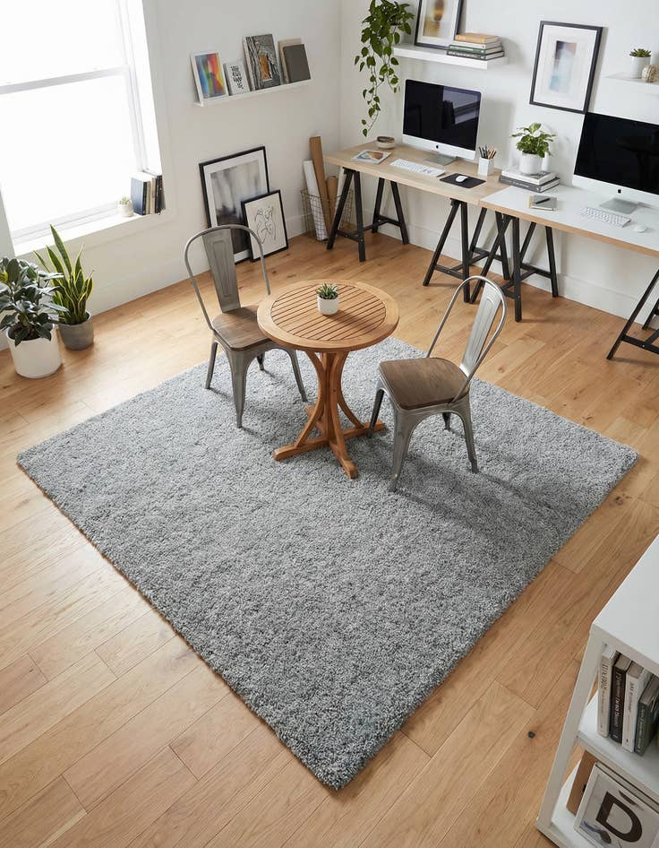 Detail image of 5' x 5' Soft Solid Shag Square Rug