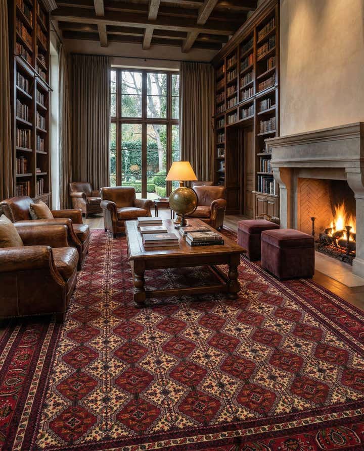 9' 10 x 16' 1 Hand Knotted Afghan Ersari Wool Rug