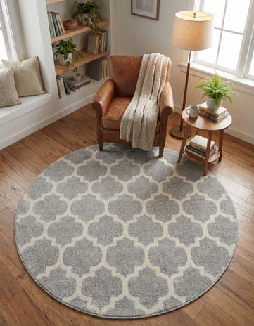 6' x 6' Lattice Round Rug