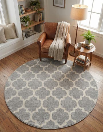 6' x 6' Lattice Round Rug