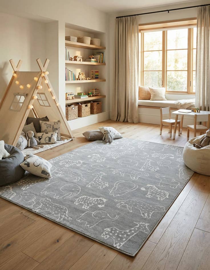 Detail image of 7' 10 x 11' Whimsy Kids Rug