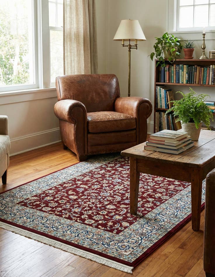 Detail image of 5' 3 x 8' Nain Design Rug