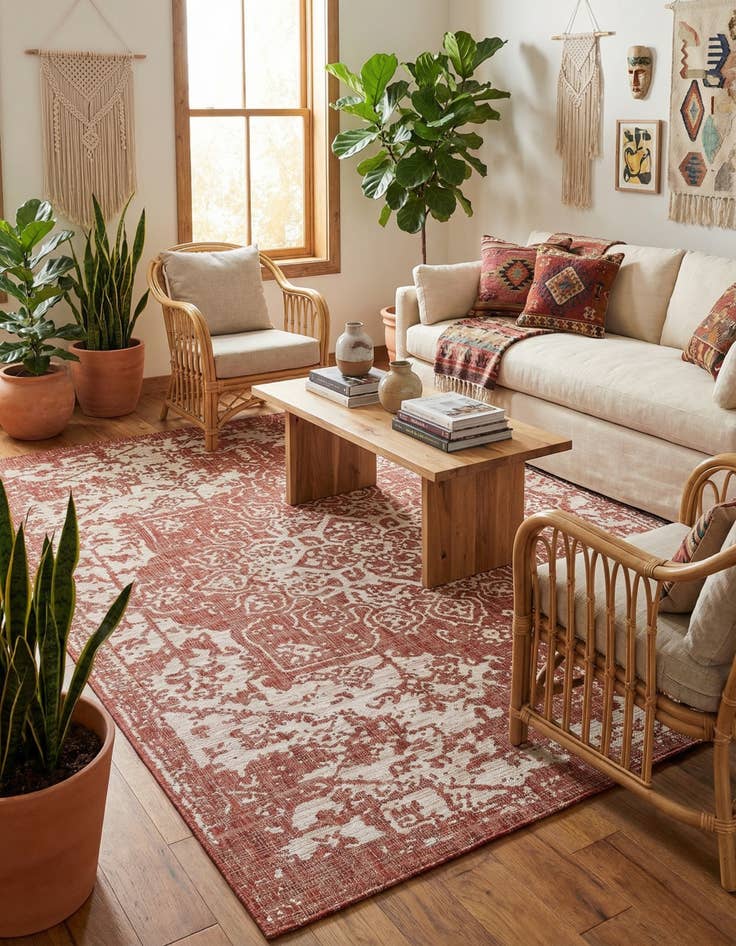 Detail image of 7' 10 x 10' Easy-Clean Jill Zarin Dubai Indoor / Outdoor Rug