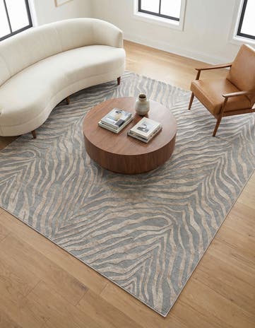 Gray and Ivory Finsbury Square Rug