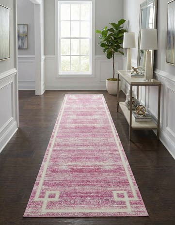 Jill Zarin Pink Uptown Lenox Hill Runner Rug