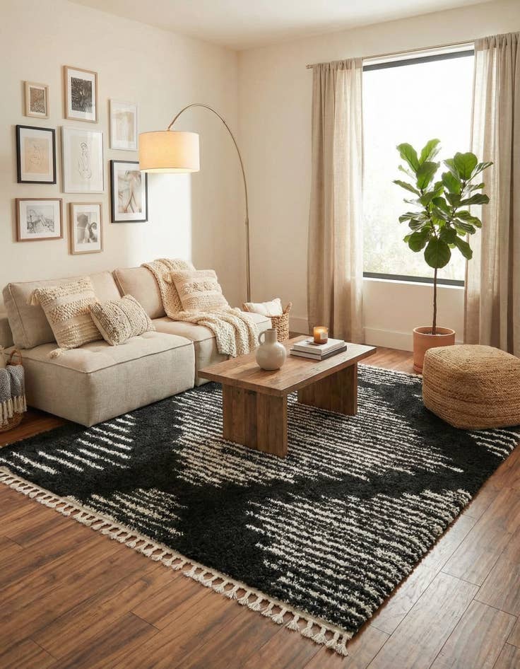 Detail image of 10' x 10' Serenity Shag Square Rug