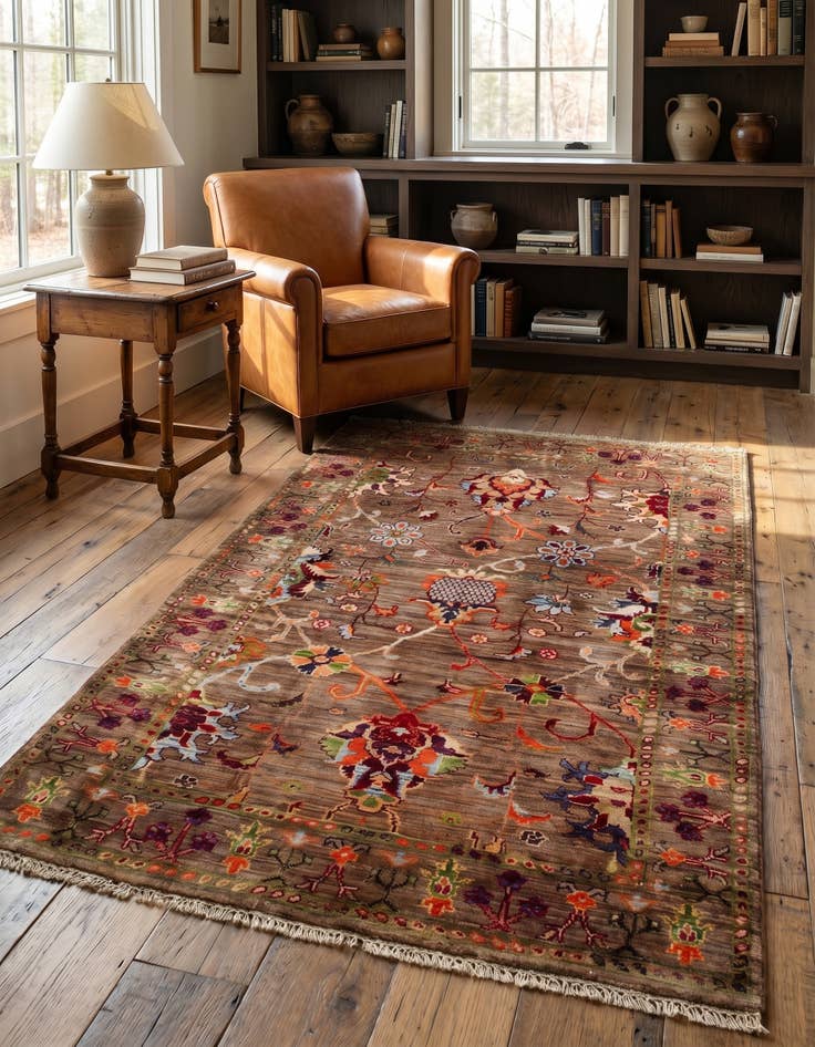 Detail image of 3' 6 x 5' Hand Knotted Ariana Ziegler Rug