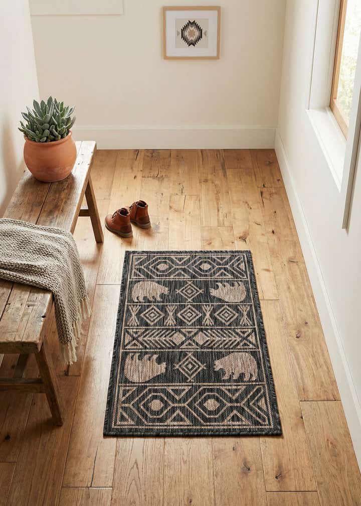 2' x 3' Easy-Clean Southwestern Indoor / Outdoor Rug