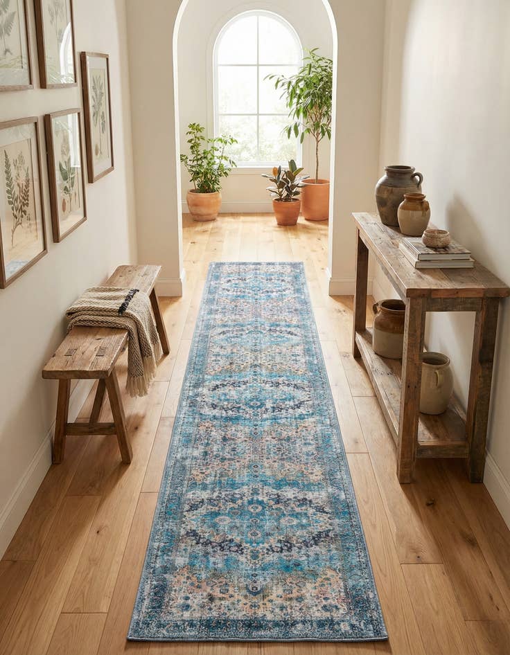 Detail image of 2' x 10'  Washable Mangata Runner Rug