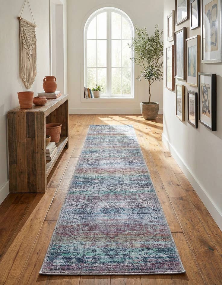 Detail image of 2' x 13'  Washable Renaissance Runner Rug