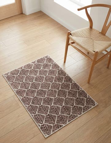 Dusty Rose Eco Trellis Rug