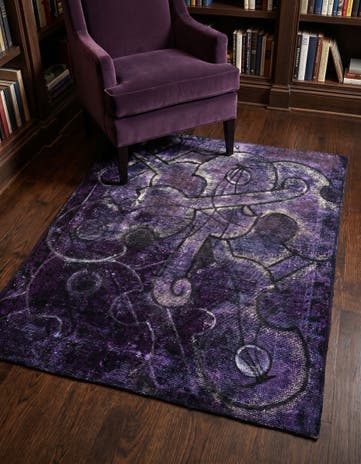 3' 10 x 4' 7 Hand Knotted Ultra Vintage Persian Wool Rug