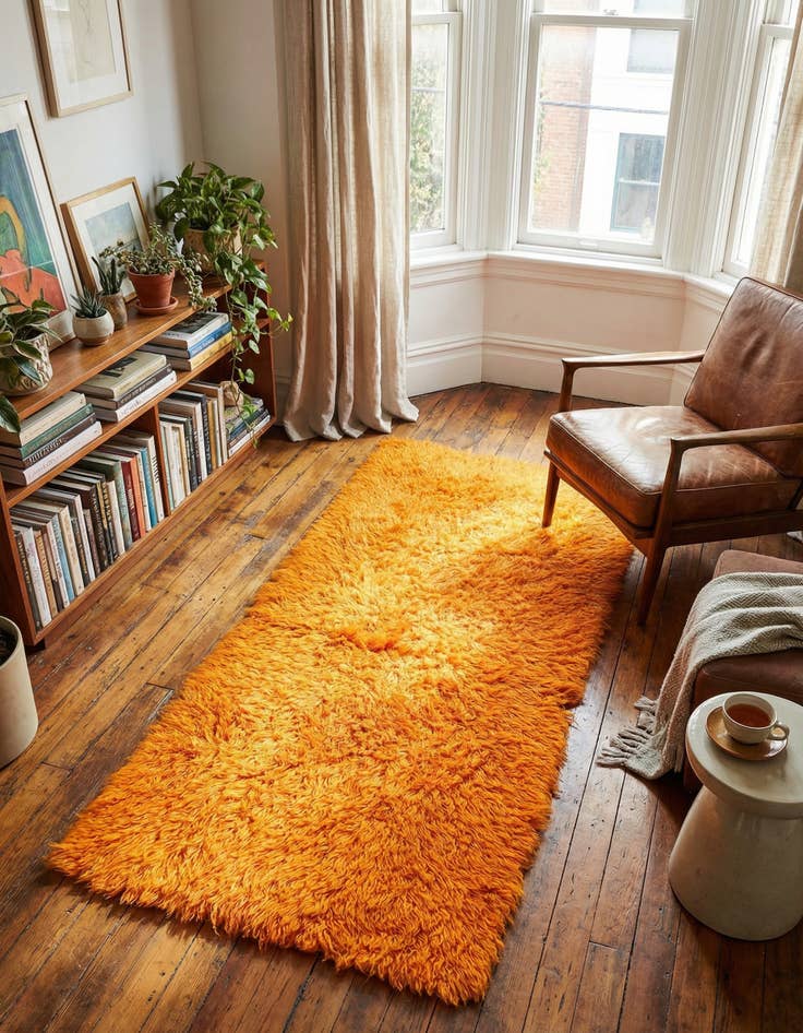 Detail image of 3' 3 x 6' 8 Hand Knotted Moroccan Wool Runner Rug