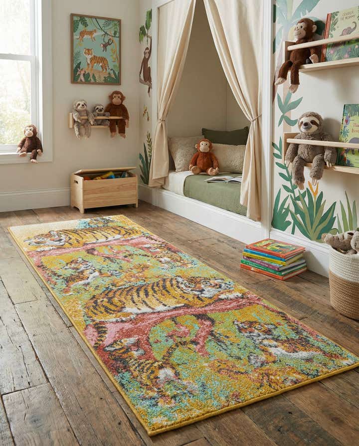 2' 2 x 5' 1 Tiger Whimsy Kids Runner Rug