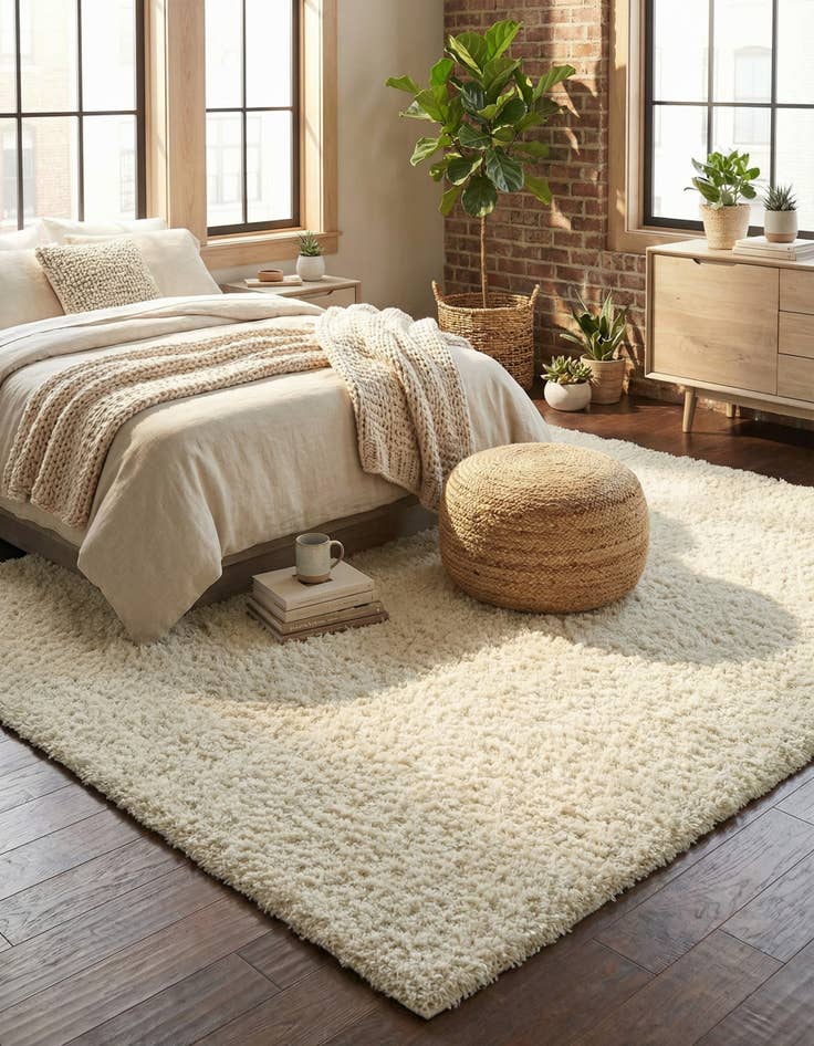 Detail image of 7' x 10' Solid Shag Rug