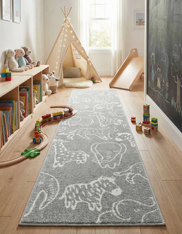 Detail image of 2' x 8' Whimsy Kids Runner Rug