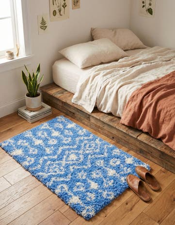 2' x 3' Moroccan Trellis Shag Rug