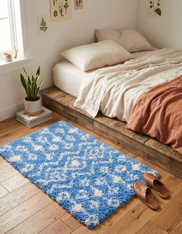 2' x 3' Moroccan Trellis Shag Rug