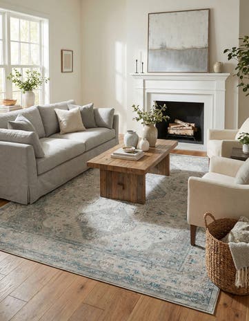 Ivory and Gray Finsbury Rug