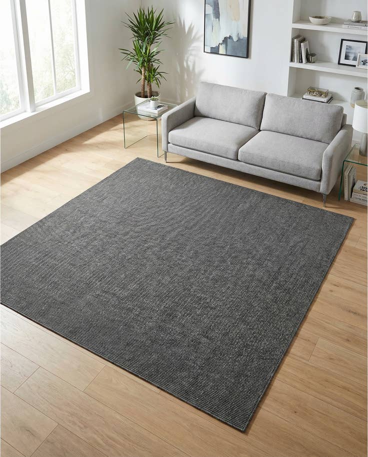 Detail image of 7' 10 x 7' 10 Easy-Clean Solid Indoor / Outdoor Square Rug