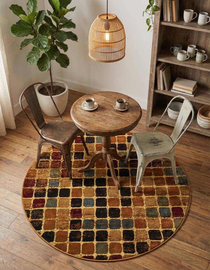 Detail image of 4' x 4' Cafe Round Rug